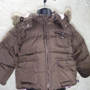 Baby Gap winter coat w/hood, Brown, Size 2